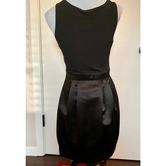 BCBG Paris Satin Jeweled Cocktail Dress - Picture 3 of 13